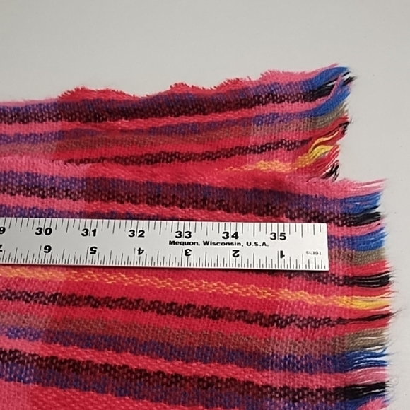 36"X74" Multi Colored Plaid Soft Fabric Scar Wrap - Picture 5 of 8